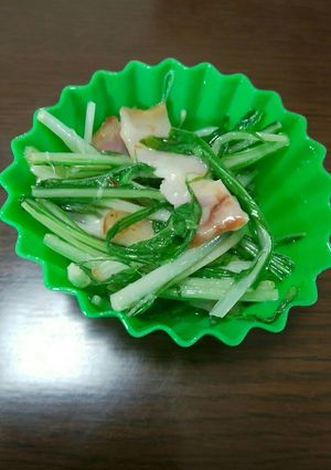 お弁当に☆水菜とベーコンのチーズ炒め-レシピのメイン写真