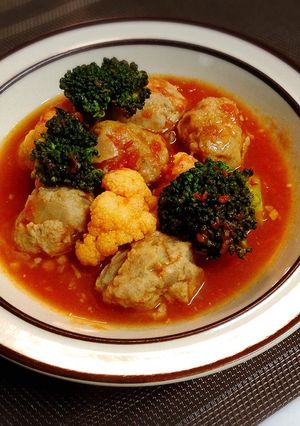豚ボールのトマト煮♪-レシピのメイン写真
