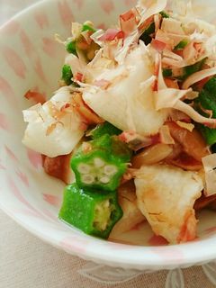 長芋オクラなめこでネバトロ三兄弟-レシピのメイン写真