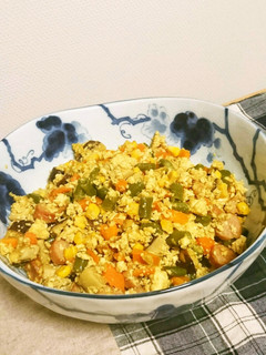 マヨで!カレー味の洋風炒り豆腐-レシピのメイン写真