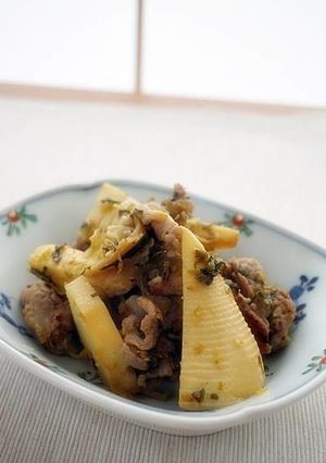 筍と豚肉、高菜の炒め物-レシピのメイン写真