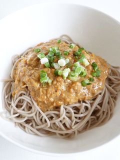 納豆なめ茸そば-レシピのメイン写真