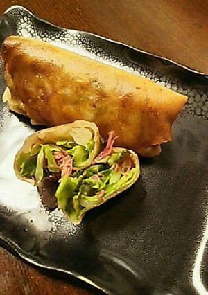 春キャベツとコンビーフだけで簡単春巻き-レシピのメイン写真