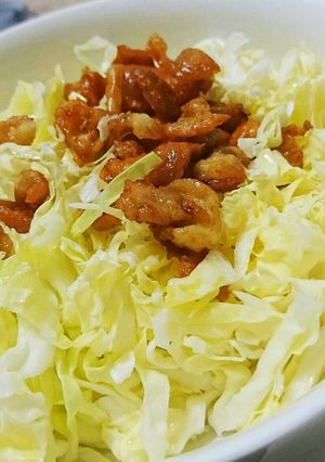 カリカリ鶏皮とキャベツのサラダ-レシピのメイン写真
