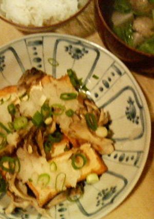 焼いた厚揚げ＆まいたけのおろしのせ-レシピのメイン写真