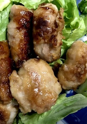 キャベツの冷しゃぶ用豚肉巻き 照り焼き-レシピのメイン写真