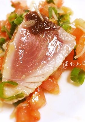 お魚で元気に♡カツオのタタキサラダ♡-レシピのメイン写真