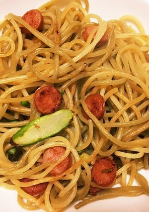 アスパラとソーセージのパスタ-レシピのメイン写真