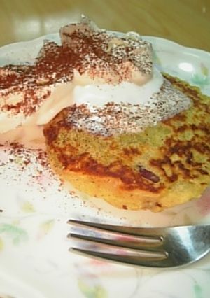 サツマイモおやきon生クリーム-レシピのメイン写真