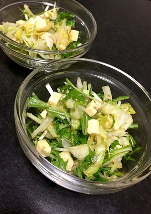 ＊レタスと水菜のチーズチーズサラダ＊-レシピのメイン写真