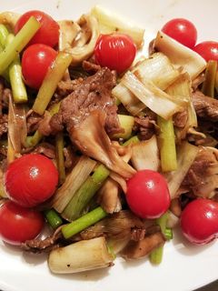牛肉とにんにくの芽でオイスターソース炒め-レシピのメイン写真