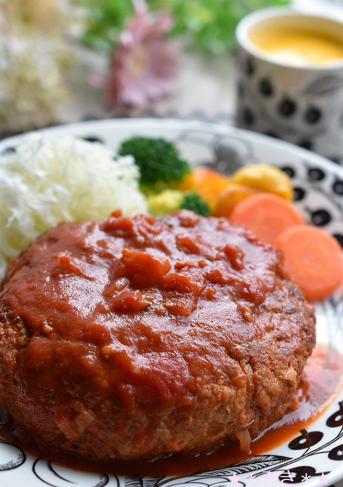 母の味☆うちの大きい煮込みハンバーグ-レシピのメイン写真