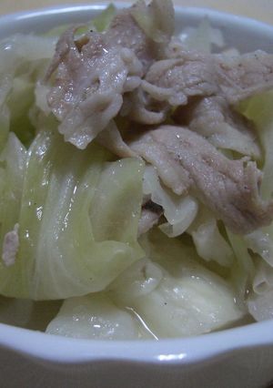 キャベツと豚肉の蒸し物-レシピのメイン写真