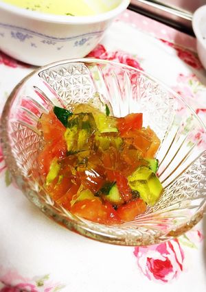 夏にピッタリ♪野菜のコンソメジュレ乗せ-レシピのメイン写真