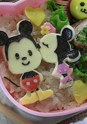 キュートなミッキー＆ミニーのキャラ弁-レシピのメイン写真