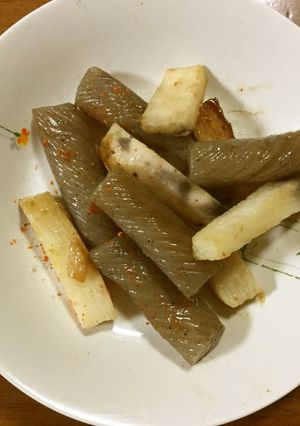 超簡単♪長芋とこんにゃくのポン酢炒め-レシピのメイン写真