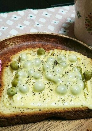 ＊お豆のチーズトースト＊-レシピのメイン写真