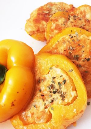 家にあるもので…＊パプリカの肉詰め＊-レシピのメイン写真