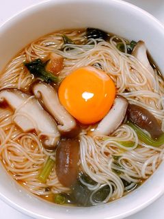 余ったそうめんで☆簡単お月見にゅうめん-レシピのメイン写真