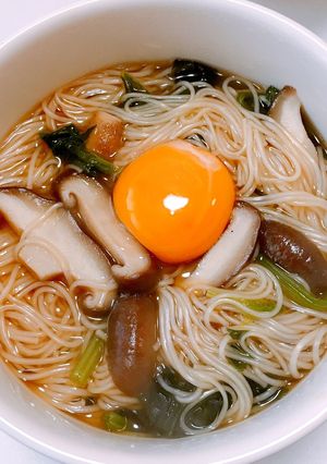 余ったそうめんで☆簡単お月見にゅうめん-レシピのメイン写真
