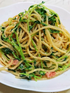 めちゃ簡単☆豆苗と明太マヨのパスタ☆-レシピのメイン写真