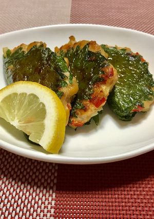 大豆と鶏ひき肉の大葉はさみ焼き-レシピのメイン写真