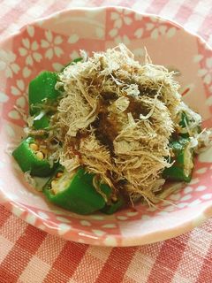 オクラとじゃこのとろろ昆布乗せ-レシピのメイン写真