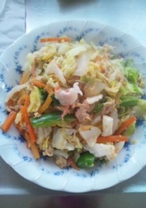 ツナ缶の野菜炒め-レシピのメイン写真