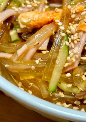 葛きりで中華サラダ風冷麺-レシピのメイン写真