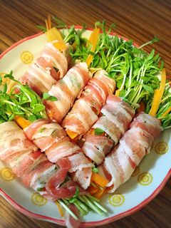 チンするだけ!豆苗豚肉巻き!生姜ポン酢-レシピのメイン写真