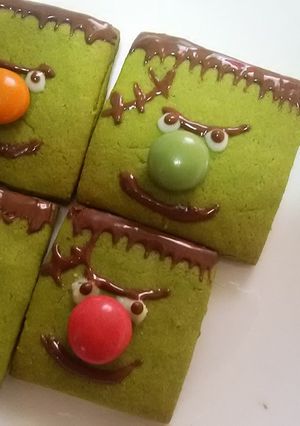 フランケンシュタイン☆抹茶デコクッキー-レシピのメイン写真