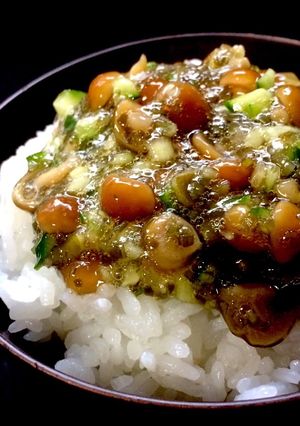 ご飯がススムなめこときゅうりと納豆昆布-レシピのメイン写真