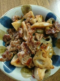 豚肉とレンコンの甘辛炒め-レシピのメイン写真