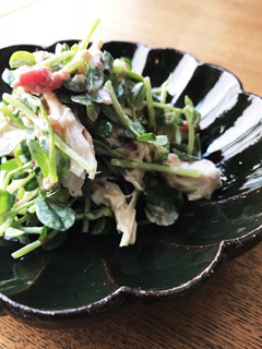 節約ヘルシー☆豆苗の梅ごまマヨネーズ-レシピのメイン写真