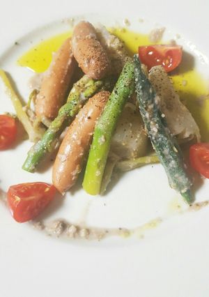 アスパラと蕪とおくらの温野菜くるみソース-レシピのメイン写真