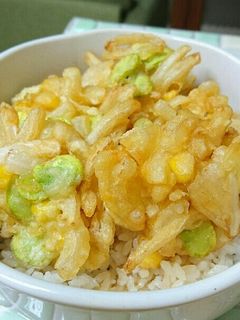 新玉ねぎとそら豆のかき揚げ丼☆-レシピのメイン写真