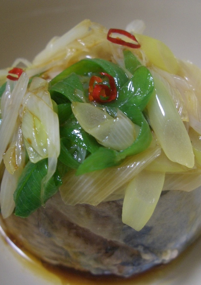 缶詰で簡単♪さば水煮のねぎ醤油がけ-レシピのメイン写真