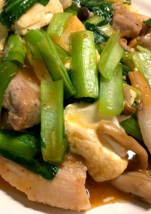 豚バラ肉と豆腐の中華風いため-レシピのメイン写真