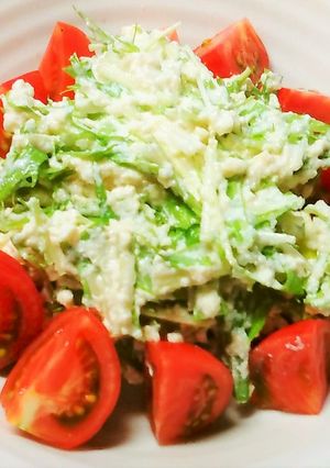 水菜と豆腐のさっぱりシャキシャキサラダ♡-レシピのメイン写真