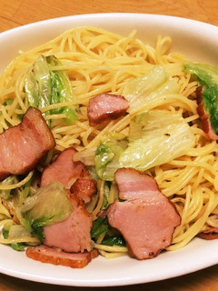 レタスベーコンのパスタ-レシピのメイン写真