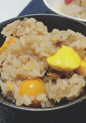 ニンニクと鶏きんかんの炊き込みご飯:-)-レシピのメイン写真