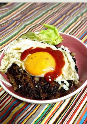 親子で作る、簡単ロコモコ丼。-レシピのメイン写真
