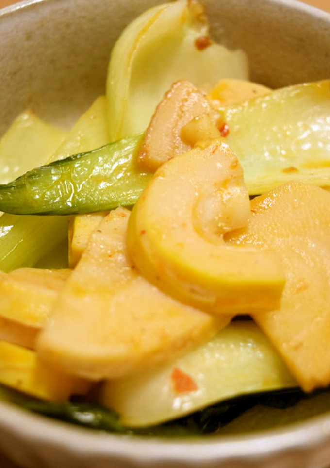 タケノコと青梗菜の豆板醤炒め-レシピのメイン写真