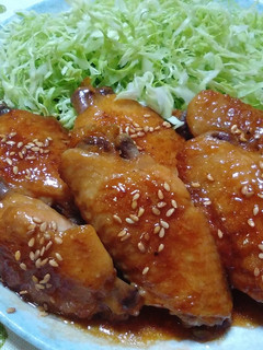 煮込むだけ!手羽先の艶々照り焼き風♪-レシピのメイン写真