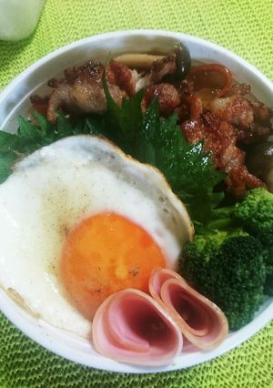 簡単☆フライパン一つ変わり他人丼☆弁当-レシピのメイン写真