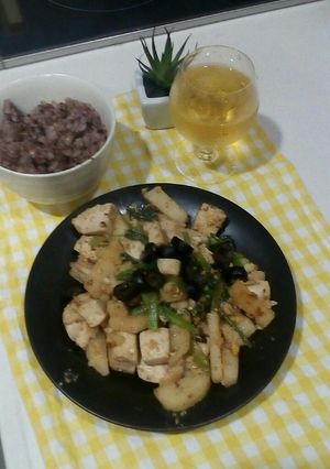 鶏肉と長芋と小松菜のバター醤油炒め-レシピのメイン写真