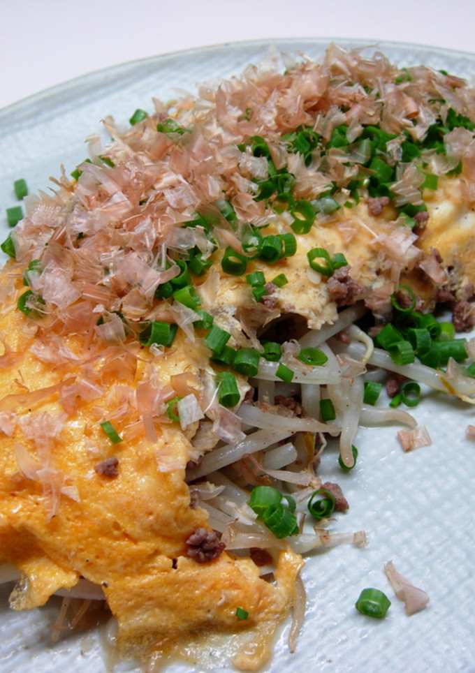 簡単！もやしと挽肉の卵とじ-レシピのメイン写真