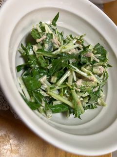 簡単水菜とツナサラダ-レシピのメイン写真