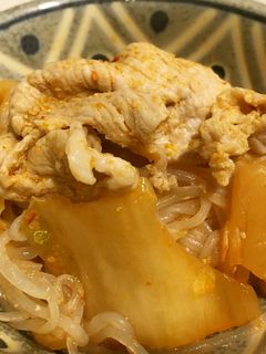 豚肉としらたきのマヨキムチ炒め✾-レシピのメイン写真