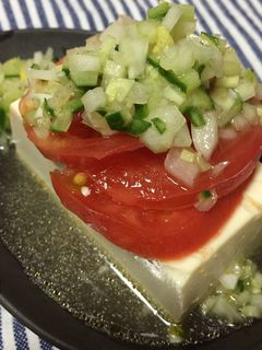 トマト冷奴-レシピのメイン写真